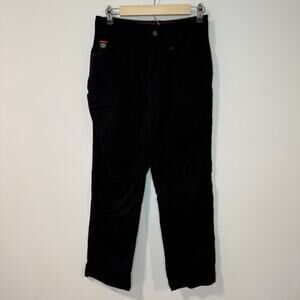 BRUNT Mens Workwear Pants 28 x 30 Black Utility Cargo Cotton Stretch Articulated